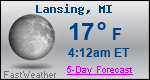 Weather Forecast for Lansing, MI
