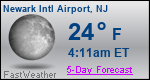 Weather Forecast for Newark International Airport, NJ