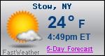 Weather Forecast for Stow, NY