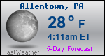 Weather Forecast for Allentown, PA
