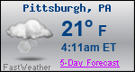 Weather Forecast for Pittsburgh, PA
