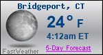 Weather Forecast for Bridgeport, CT