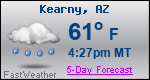 Weather Forecast for Kearny, AZ