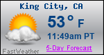 Weather Forecast for King City, CA