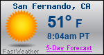 Weather Forecast for San Fernando, CA