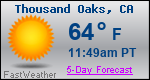 Weather Forecast for Thousand Oaks, CA
