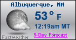 Weather Forecast for Albuquerque, NM