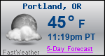 Weather Forecast for Portland, OR