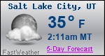 Weather Forecast for Salt Lake City, UT