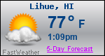 Weather Forecast for Lihue, HI