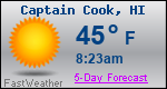 Weather Forecast for Captain Cook, HI