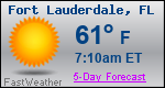 Weather Forecast for Fort Lauderdale, FL
