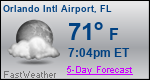 Weather Forecast for Orlando International Airport, FL