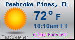 Weather Forecast for Pembroke Pines, FL