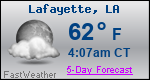 Weather Forecast for Lafayette, LA