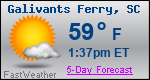 Weather Forecast for Galivants Ferry, SC