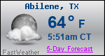 Weather Forecast for Abilene, TX