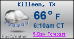 Weather Forecast for Killeen, TX