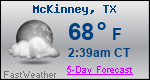 Weather Forecast for McKinney, TX