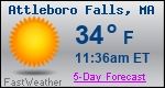 Weather Forecast for Attleboro Falls, MA