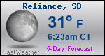 Weather Forecast for Reliance, SD