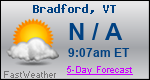Weather Forecast for Bradford, VT
