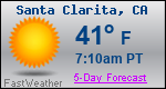 Weather Forecast for Santa Clarita, CA