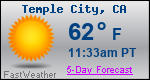 Weather Forecast for Temple City, CA