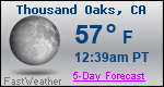 Weather Forecast for Thousand Oaks, CA