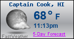 Weather Forecast for Captain Cook, HI