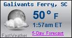 Weather Forecast for Galivants Ferry, SC