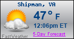 Weather Forecast for Shipman, VA
