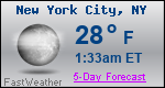 Weather Forecast for New York, NY
