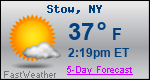 Weather Forecast for Stow, NY