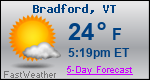 Weather Forecast for Bradford, VT