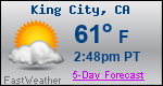 Weather Forecast for King City, CA