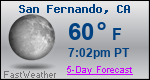 Weather Forecast for San Fernando, CA