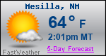 Weather Forecast for Mesilla, NM