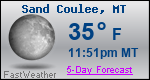 Weather Forecast for Sand Coulee, MT