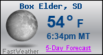 Weather Forecast for Box Elder, SD