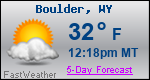 Weather Forecast for Boulder, WY