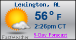 Weather Forecast for Lexington, AL