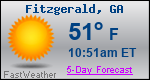 Weather Forecast for Fitzgerald, GA