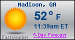 Weather Forecast for Madison, GA