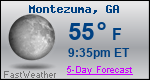 Weather Forecast for Montezuma, GA