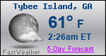 Weather Forecast for Tybee Island, GA