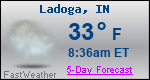 Weather Forecast for Ladoga, IN