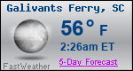 Weather Forecast for Galivants Ferry, SC