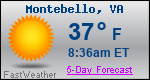 Weather Forecast for Montebello, VA