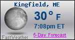 Weather Forecast for Kingfield, ME